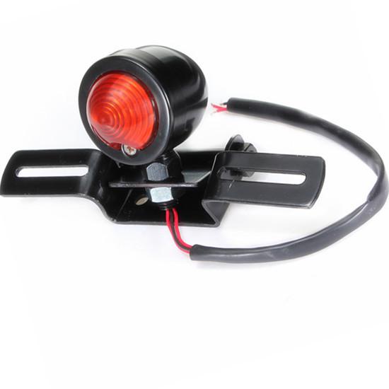 Universal motorcycle bullet rear tail brake running stop light lamp plate mount