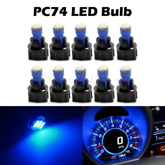 Buy 10x T5 PC74 Twist Sockets Blue 17 37 70 Instrument Panel Cluster Dash Led Bulb in Cupertino