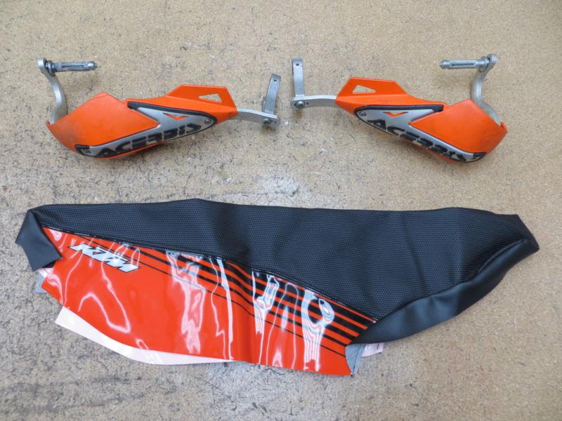 2002 02 ktm 250sx 250 sx acerbis hand brush guards & new seat cover