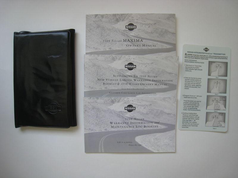 1998 nissan maxima owner's manual - complete set with case