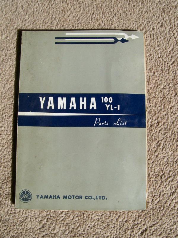 Yamaha yl-1,100 parts list, used condition.sept.1965 first edition