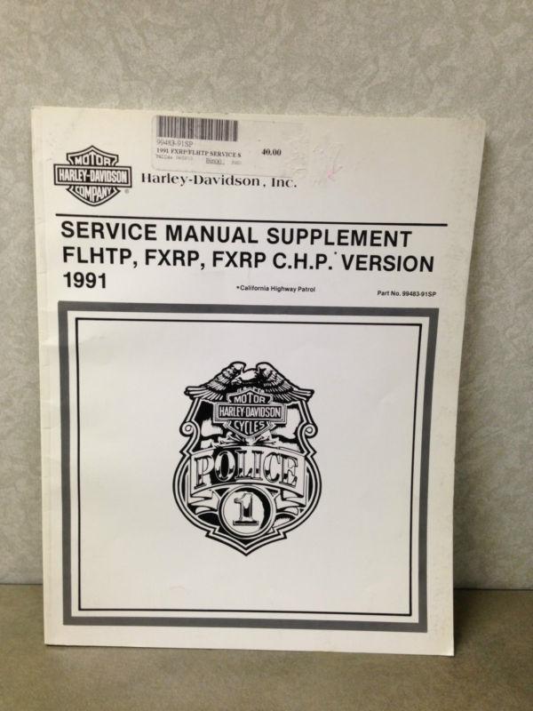 Harley davidson police models service manual supplement.  part # 99483-91sp