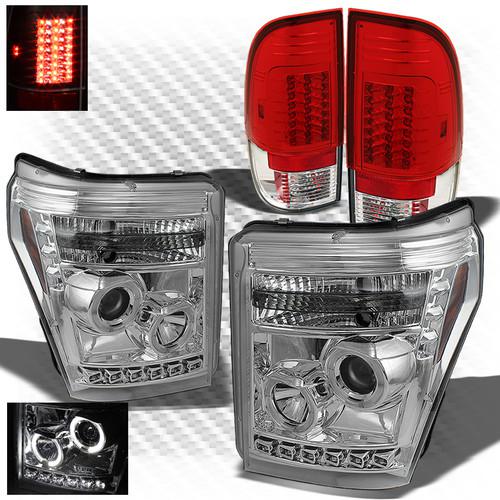 11-13 f2/3/450 halo projector headlights + r/c philips-led perform tail lights