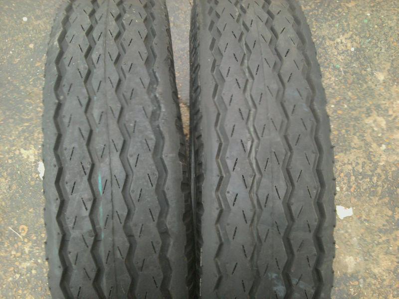 Two 7x14.5, 7-14.5 low boy,rv,camper,utility 12 ply tubeless trailer tires
