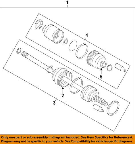 Subaru oem 28321aj011 cv axle shaft/cv half-shaft