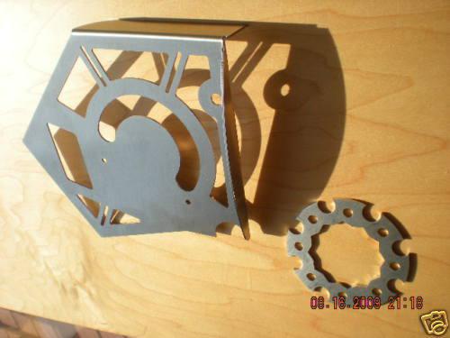 Buell s1 m2 cyclone thunderbolt sprocket belt cover w custom nut lock spinner