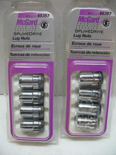 Mcgard 65357 4pc spline drive lug nuts m12 x 1.5 lot of 2 packs