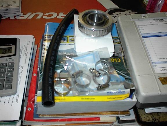 Mercruiser gimbal bearing & 5/8 intake hose w/ clamps