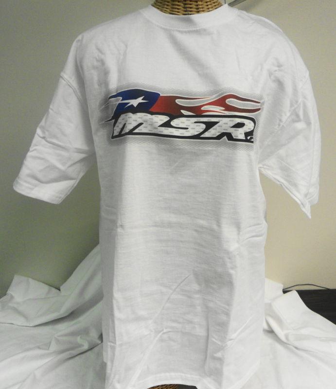 Msr racing "patriot" tshirt- white large adult size- bikers choice- new
