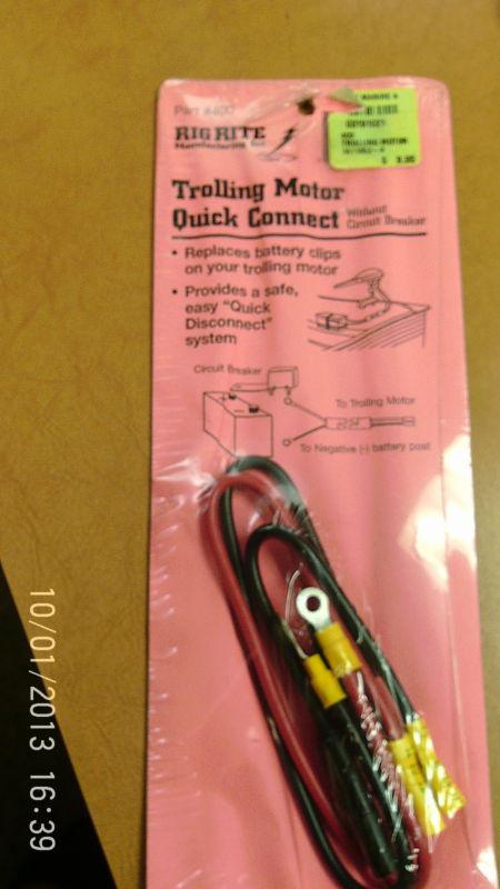 New rig rite trolling motor quick connect # 400 bin 65