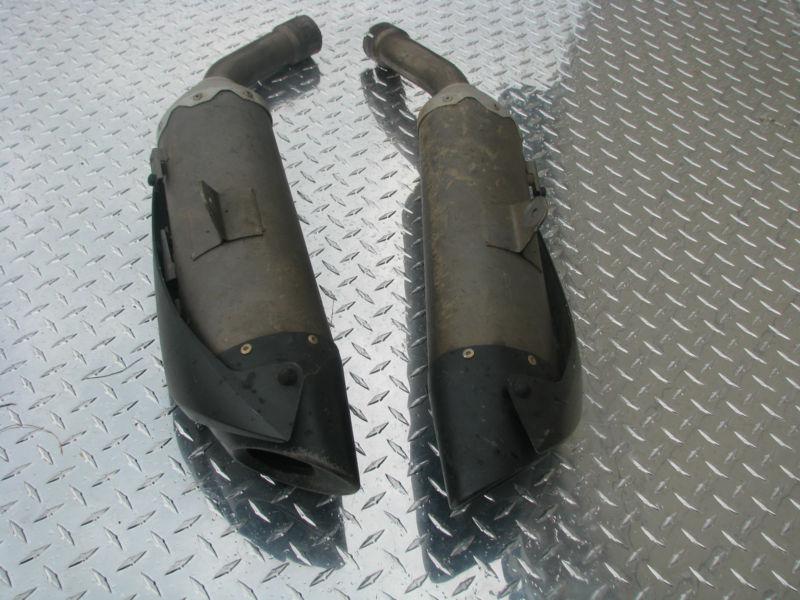 04-06 yamaha r1 stock exhaust cans    #887mw 