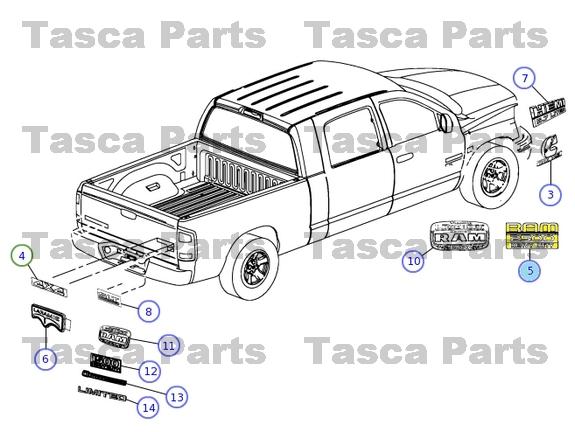 New oem mopar rh or lh front fender ram 2500 badge emblem 2013 dodge ram 2500