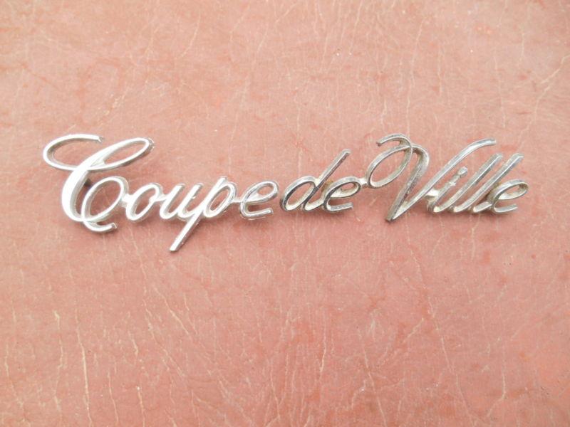 Vintage cadillac couple de ville deville chrome script emblem lot  driver qualit