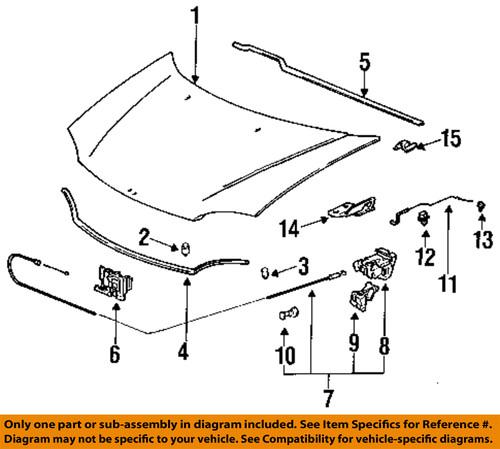 Honda oem 74120sr3a01 hood-lock