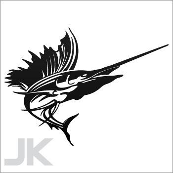 Decal sticker fish salt water marlin sea ocean pacific atlantic 0502 x6zz6