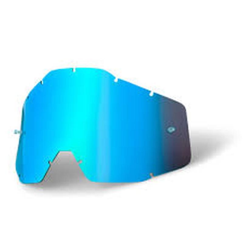 New 100% fits racecraft,accuri,strata youth goggle replacement lens,blue mirror,