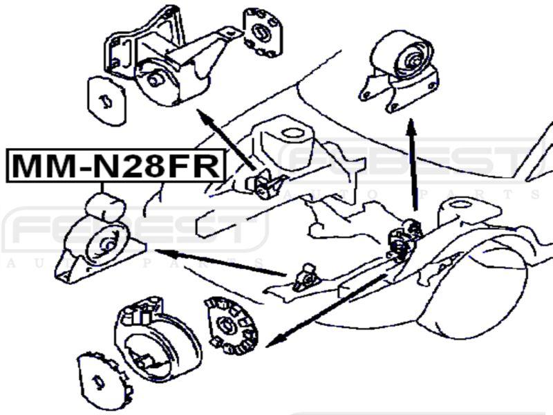 FRONT ENGINE MOUNT - Febest # MM-N28FR, US $30.95, image 2