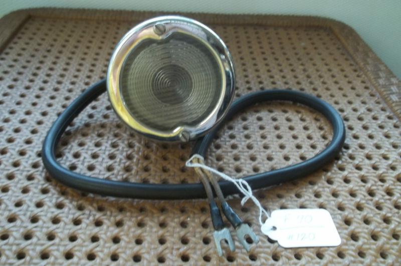 Nos vintage automobile guide f 40 driving lamp with wiring harness (#120)