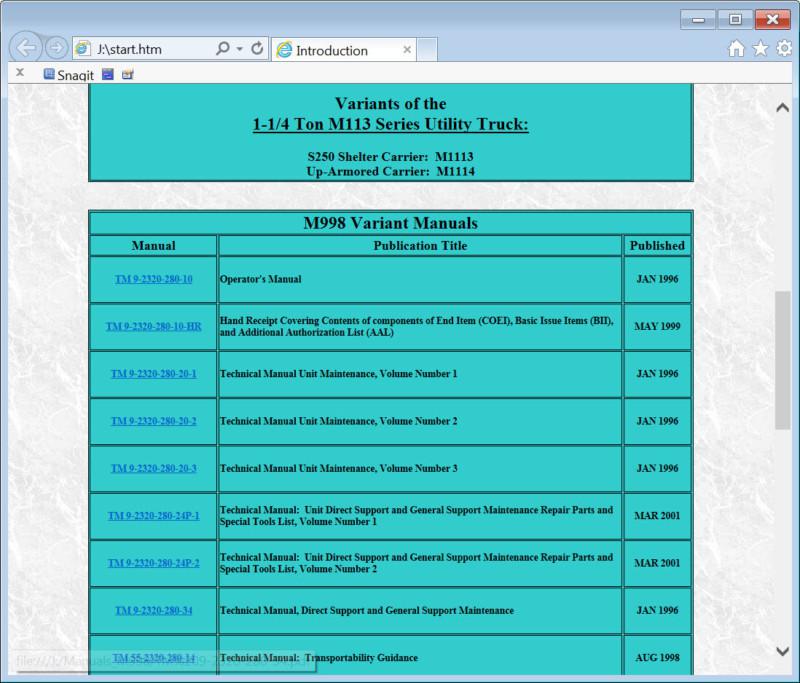 Buy Army Military TM Manuals HMMWV Hummer M998 M996 M1038 M1044 M1046