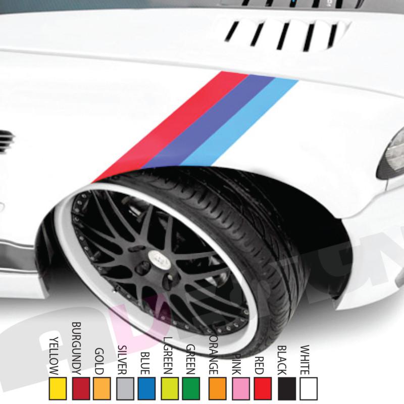 German flag fender accent decal vinyl sticker stripe bmw audi vw porsche 24"x 9"