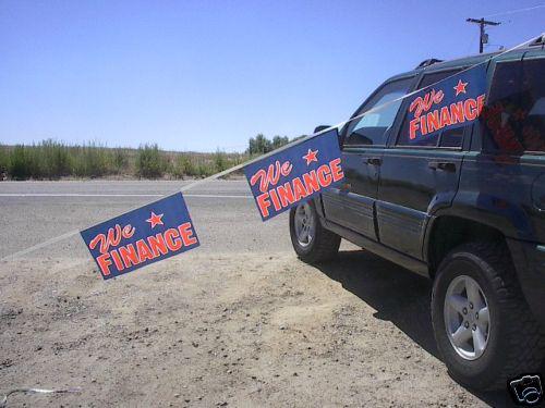 *wholesale car dealer 4- 60' slogan flag streamer advertise banner we finance