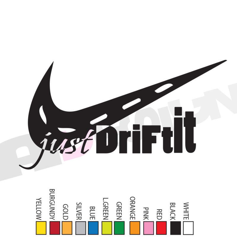 Just drift vinyl decal sticker 8" long car window truck bumper boat funny  jdm