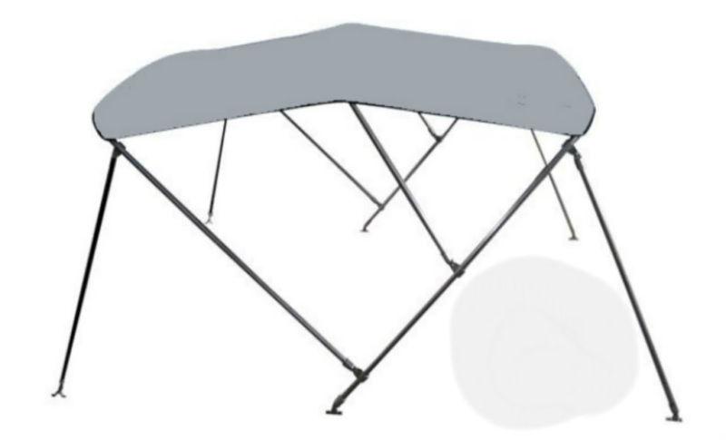 Deluxe bimini top boat cover 46" h x 91"-96" w 6' long. gray. 1" tube...not 7/8s
