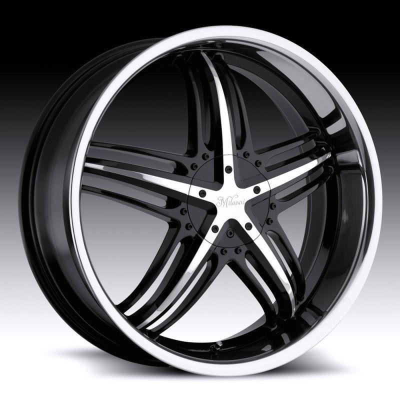 20"black wheels millani 457 hyundai  5 lug  4 lug 