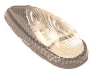 Emgo flush mount led marker lights carbon/amber universal