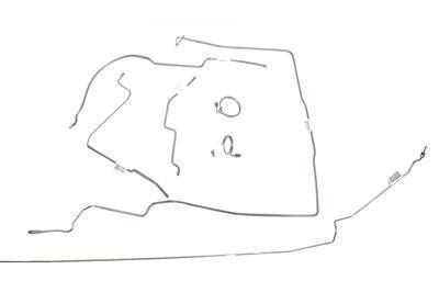 Classic tube brake lines pre-bent stainless steel natural jeep 4wd kit