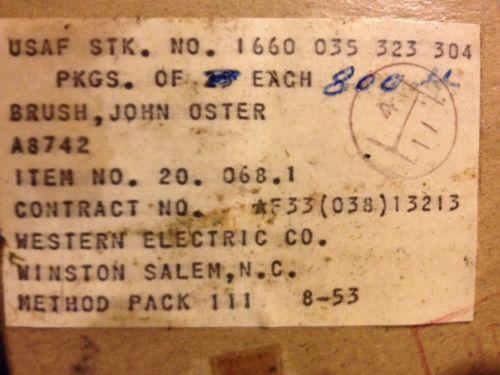 Box of john oster electric brushes 