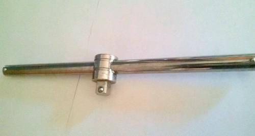 Snap on 1/2 drive 12" long chrome sliding t-handle breaker bar s12l t-bar new