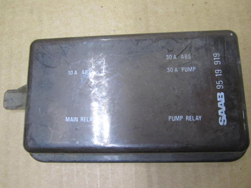 Saab 9000 1993-95 under hood fuse relay box cover oe # 95 19 919