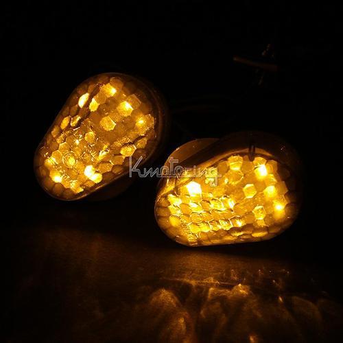 2 flush mount turn signals amber light for kawasaki zzr600 zx9r zx7r zx636 yep