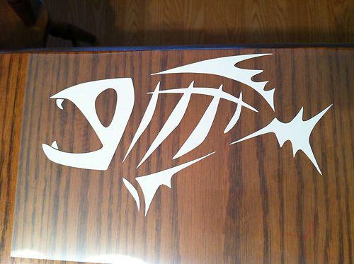 Bone fish skeleton vinyl decal sticker laptop car truck