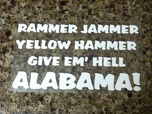 Alabama crimson tide nick saban vinyl decal sticker laptop car truck