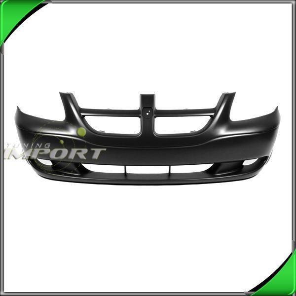 01-04 caravan front bumper cover replacement plastic primed paint-ready w/o fog
