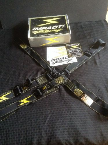 Impact racing 5 point latch &amp; link shoulder pull down lap belt 2&#034; qtr midget new