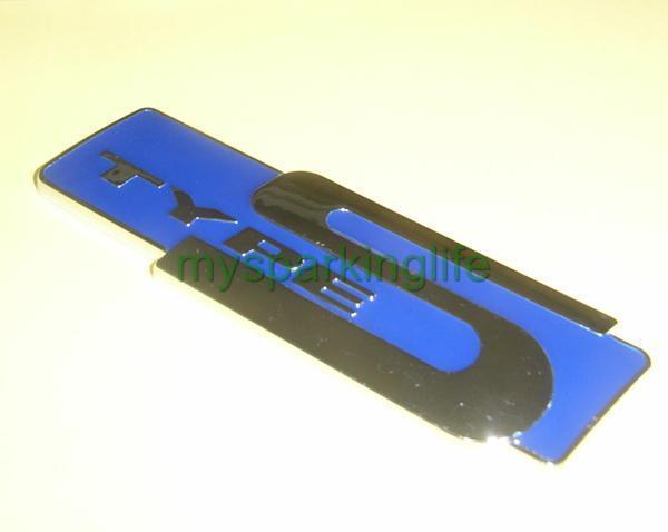 Car chrome emblem badge sticker "type s" 3d logo blue