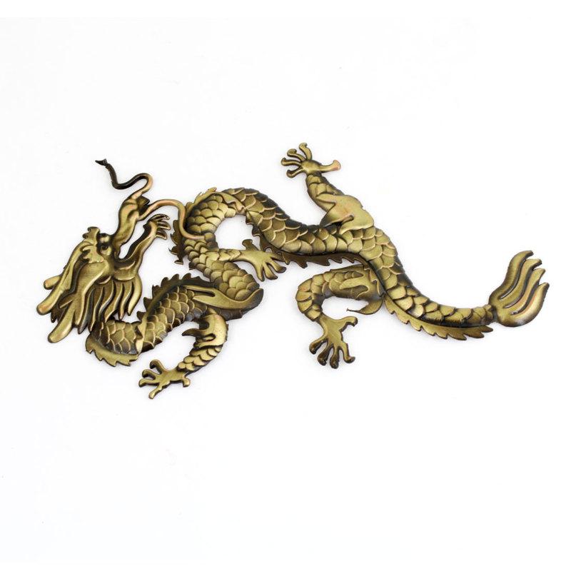 Auto car bronze tone dragon shaped 3d stickers self adhensive decoration