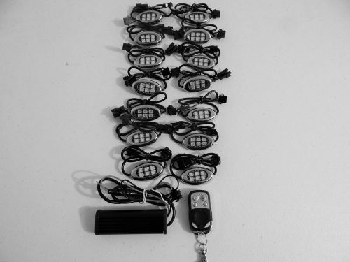 Wireless remote 18 color led 14pc pod hyperstrada 939 motorcycle led light kit