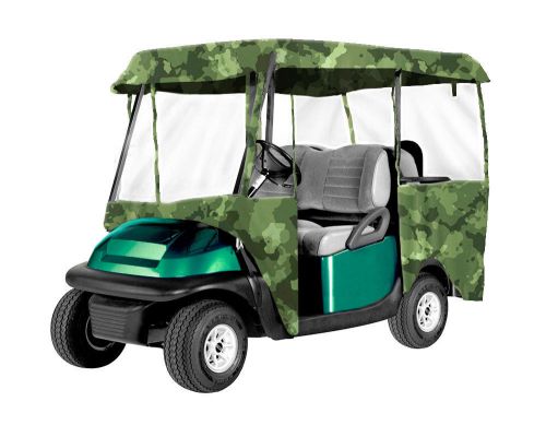 Armor shield 4 passenger golf cart 4 sided enclosure camouflage