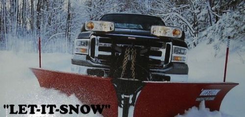 Black heavy duty ford pickup truck western snowplow mvp v-plow snow plow  magnet
