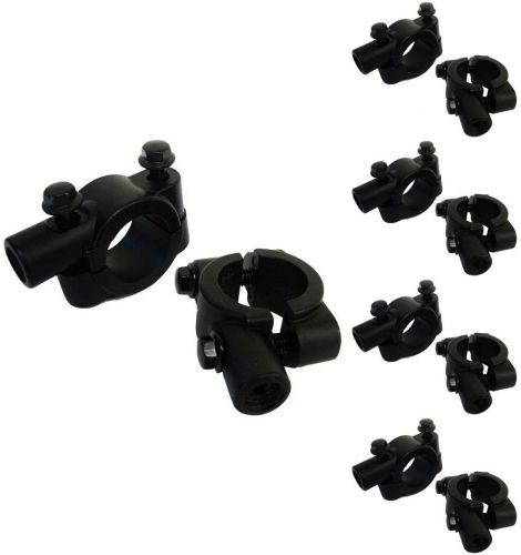 Lot 10 pairs~ black 10mm mirror clamp on mount adapter 7/8" handlebar wholesale