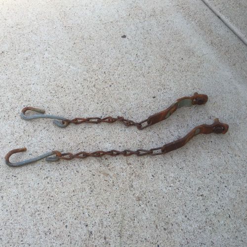1960 - 1966 chevy gmc fleetside tailgate chains pair set 1961 1962 1963 1964 c10