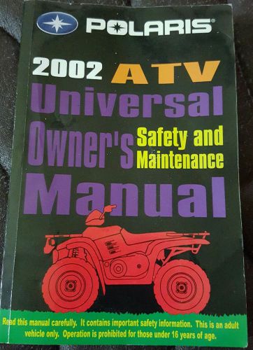 2002 polaris universal owner's manual