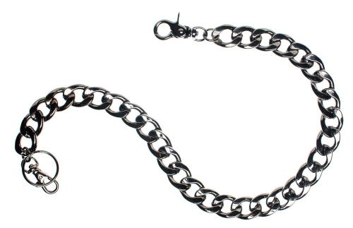 Black chrome / gunmetal 20" aluminum wallet chain made in u.s.a. with big links