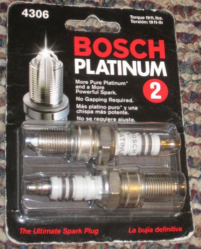Bosch platinum +2 # 4306 spark plugs 2 pack 2 times service life new!