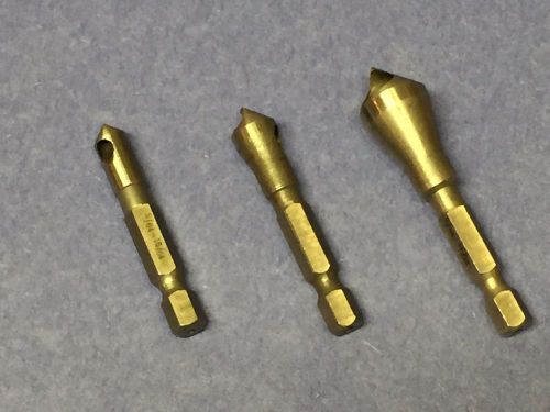 Aircraft aviation tools 3pc rosebud deburring bits (new)