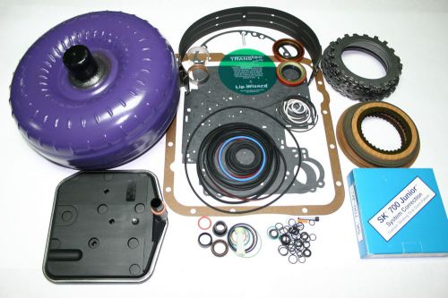 700r4 85-86 transmission rebuild kit torque converter transgo sk-700jr shift kit